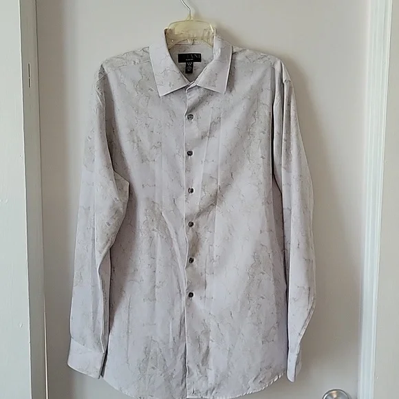 Alfani | Shirts | Alfani Mens Slim Fit 616 12 3435 Long Sleeve Dress Shirt  Marbled Light | Poshmark